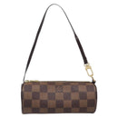 LOUIS VUITTON Damier Ebene Papillon Pouch LV Auth 199885A-2