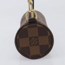 LOUIS VUITTON Damier Ebene Papillon Pouch LV Auth 199885A-4