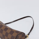 LOUIS VUITTON Damier Ebene Papillon Pouch LV Auth 199885A-8