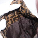 FENDI Zucca Canvas Mamma Baguette Shoulder Bag Black Brown Auth 199886V-22