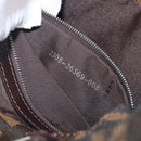 FENDI Zucca Canvas Mamma Baguette Shoulder Bag Black Brown Auth 199886V-12