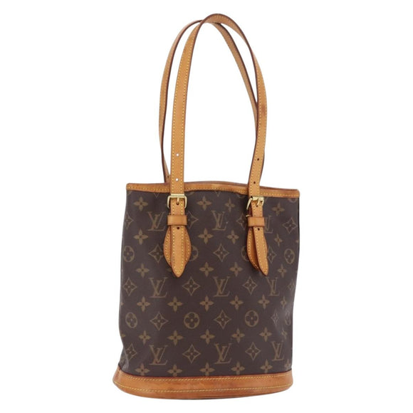 LOUIS VUITTON Monogram Bucket PM Shoulder Bag M42238 LV Auth 199887