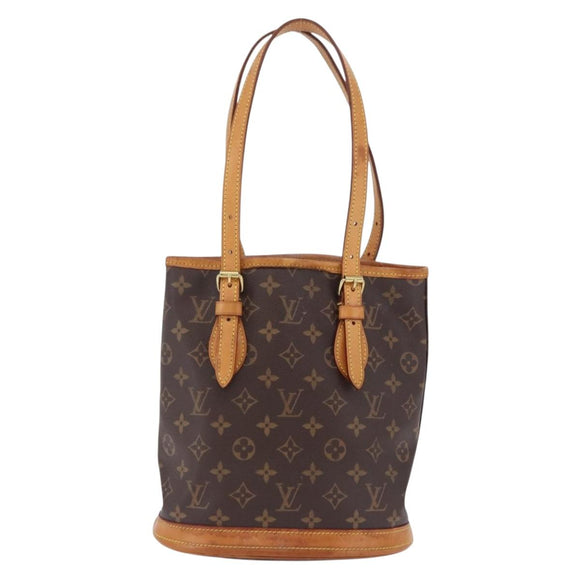LOUIS VUITTON Monogram Bucket PM Shoulder Bag M42238 LV Auth 199887