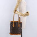 LOUIS VUITTON Monogram Bucket PM Shoulder Bag M42238 LV Auth 199887-23