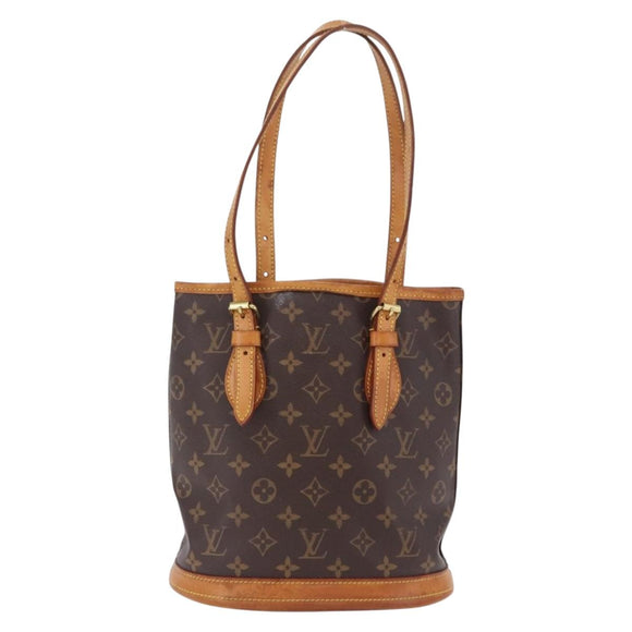 LOUIS VUITTON Monogram Bucket PM Shoulder Bag M42238 LV Auth 199887