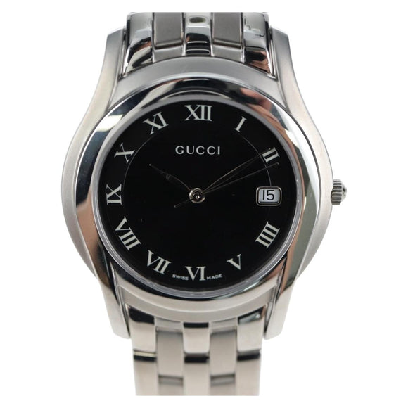 GUCCI 5500M Watches Stainless steel Silver Auth 199892M