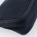 FENDI Mamma Baguette Shoulder Bag Canvas Navy Silver Auth 199899A-15