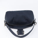 FENDI Mamma Baguette Shoulder Bag Canvas Navy Silver Auth 199899A-10