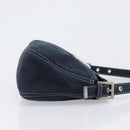 FENDI Mamma Baguette Shoulder Bag Canvas Navy Silver Auth 199899A-3