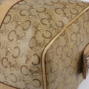CELINE C Sulky Hand Bag PVC Beige Gold Auth 199903-12
