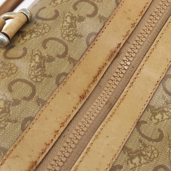 CELINE C Sulky Hand Bag PVC Beige Gold Auth 199903
