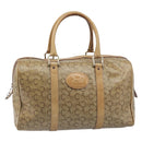 CELINE C Sulky Hand Bag PVC Beige Gold Auth 199903-2