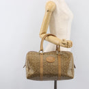 CELINE C Sulky Hand Bag PVC Beige Gold Auth 199903-24