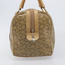 CELINE C Sulky Hand Bag PVC Beige Gold Auth 199903-4