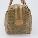 CELINE C Sulky Hand Bag PVC Beige Gold Auth 199903-5