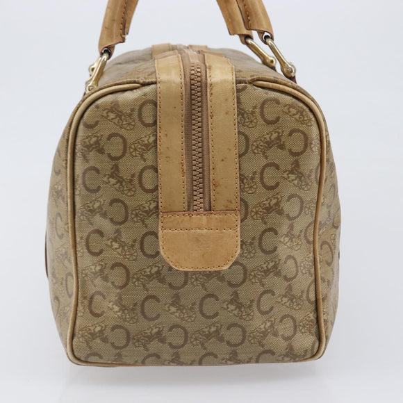CELINE C Sulky Hand Bag PVC Beige Gold Auth 199903