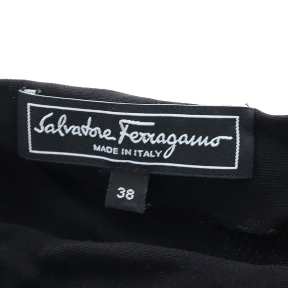 Salvatore Ferragamo One Piece Shirt Rayon 38 Black Auth 199904V