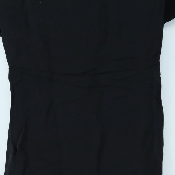 Salvatore Ferragamo One Piece Shirt Rayon 38 Black Auth 199904V