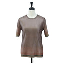 Salvatore Ferragamo Short Sleeved T-shirt Rayon M Brown Auth 199905V-1