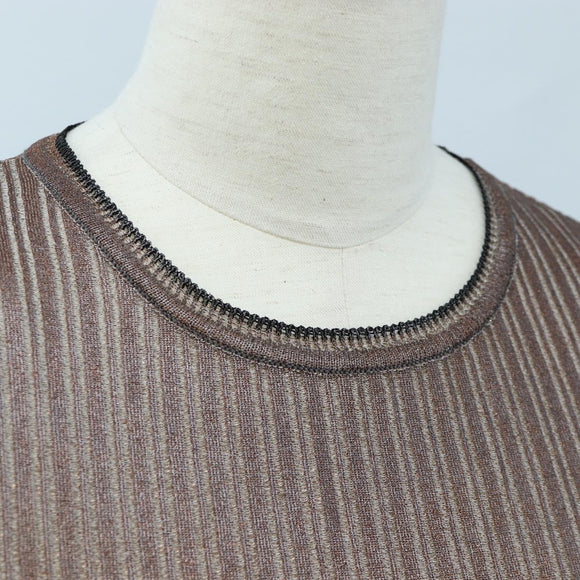 Salvatore Ferragamo Short Sleeved T-shirt Rayon M Brown Auth 199905V