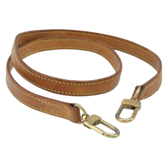 LOUIS VUITTON Nume leather Shoulder Strap Leather 39"" Beige LV Auth 199906