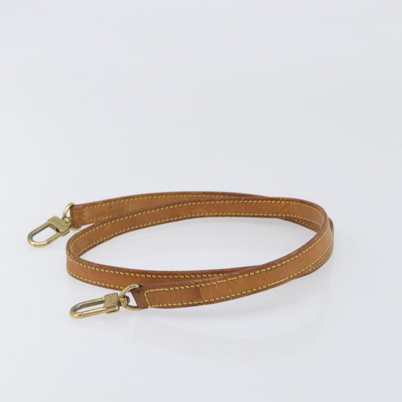 LOUIS VUITTON Nume leather Shoulder Strap Leather 39"" Beige LV Auth 199906