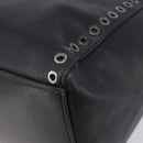 PRADA Tote Bag Leather Black Silver Auth 199907-17