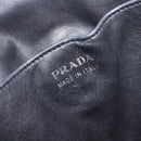 PRADA Tote Bag Leather Black Silver Auth 199907-20