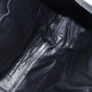 PRADA Tote Bag Leather Black Silver Auth 199907-11
