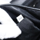 PRADA Tote Bag Leather Black Silver Auth 199907-12