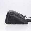 PRADA Tote Bag Leather Black Silver Auth 199907-3