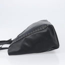 PRADA Tote Bag Leather Black Silver Auth 199907-4