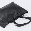 PRADA Tote Bag Leather Black Silver Auth 199907-6