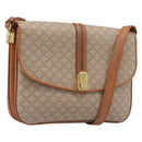CELINE Macadam Canvas Shoulder Bag PVC Beige Gold Auth 199912-1