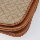 CELINE Macadam Canvas Shoulder Bag PVC Beige Gold Auth 199912-16