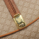CELINE Macadam Canvas Shoulder Bag PVC Beige Gold Auth 199912-17