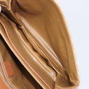 CELINE Macadam Canvas Shoulder Bag PVC Beige Gold Auth 199912-11