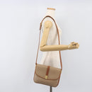 CELINE Macadam Canvas Shoulder Bag PVC Beige Gold Auth 199912-24