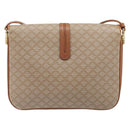 CELINE Macadam Canvas Shoulder Bag PVC Beige Gold Auth 199912-2