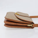 CELINE Macadam Canvas Shoulder Bag PVC Beige Gold Auth 199912-3
