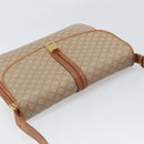 CELINE Macadam Canvas Shoulder Bag PVC Beige Gold Auth 199912-6