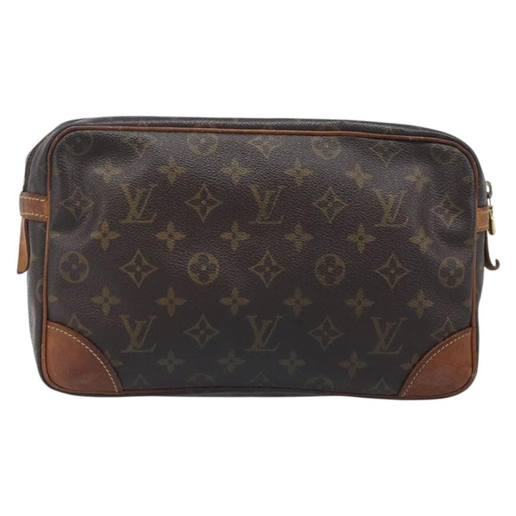 LOUIS VUITTON Monogram Compiegne 28 Clutch Bag M51845 LV Auth 199913