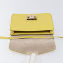FURLA Shoulder Bag Leather Yellow Gold Auth 199917A-9