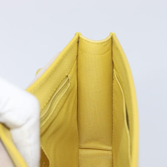 FURLA Shoulder Bag Leather Yellow Gold Auth 199917A