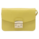 FURLA Shoulder Bag Leather Yellow Gold Auth 199917A-13
