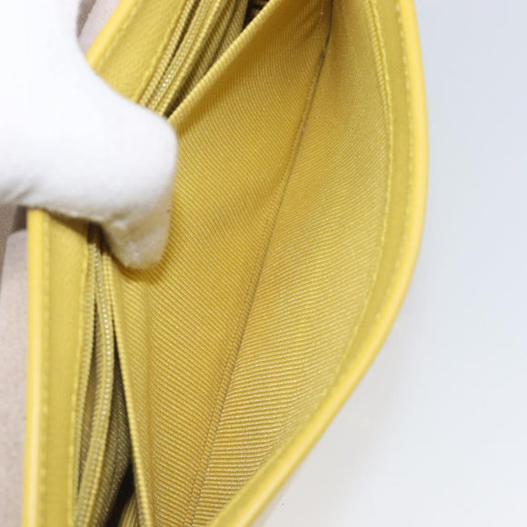 FURLA Shoulder Bag Leather Yellow Gold Auth 199917A