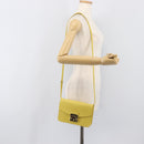 FURLA Shoulder Bag Leather Yellow Gold Auth 199917A-25