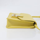 FURLA Shoulder Bag Leather Yellow Gold Auth 199917A-3