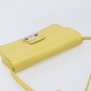 FURLA Shoulder Bag Leather Yellow Gold Auth 199917A-6