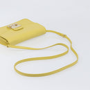 FURLA Shoulder Bag Leather Yellow Gold Auth 199917A-7